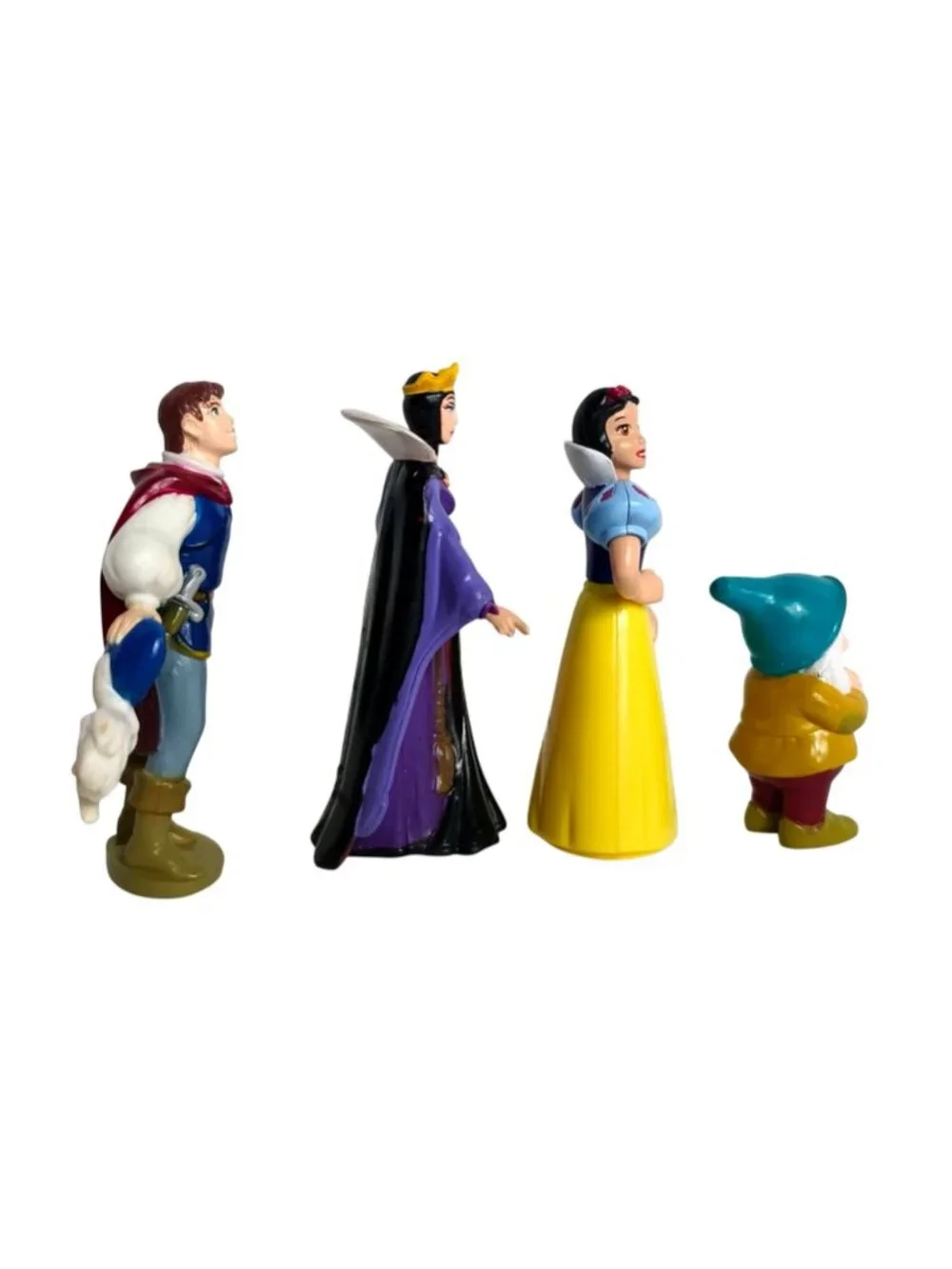 Vtg Disney Snow White Prince Charming Evil Queen Bashful Dwarf Figures '93 Colle